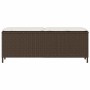 Banco de jardín con cojín gris 110x30x40,5 cm ratán sintético by , garden benches - Ref: Foro24-4104156, Price: 79,17 €, Disc...