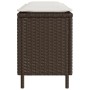 Banco de jardín con cojín gris 110x30x40,5 cm ratán sintético by , garden benches - Ref: Foro24-4104156, Price: 79,17 €, Disc...