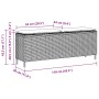 Banco de jardín con cojín gris 110x30x40,5 cm ratán sintético by , garden benches - Ref: Foro24-4104156, Price: 79,17 €, Disc...