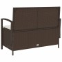 Banco de jardín con almacenaje y cojín marrón ratán sintético de , Bancos de jardín - Ref: Foro24-4104212, Precio: 189,00 €