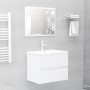 Badezimmermöbel Set 2 Stück Sperrholz glänzend weiß von vidaXL, Badezimmermöbel - Ref: Foro24-804878, Preis: 60,85 €, Rabatt: %