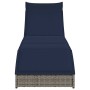 Tumbona plegable con cojín y espacio gris ratán sintético by , Loungers - Ref: Foro24-4104227, Price: 233,92 €, Discount: %