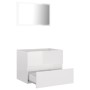 Badezimmermöbel Set 2 Stück Sperrholz glänzend weiß von vidaXL, Badezimmermöbel - Ref: Foro24-804878, Preis: 60,85 €, Rabatt: %
