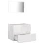 Set muebles de baño 2 piezas madera contrachapada blanco brillo de vidaXL, Muebles de baño - Ref: Foro24-804878, Precio: 60,1...