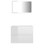 Badezimmermöbel Set 2 Stück Sperrholz glänzend weiß von vidaXL, Badezimmermöbel - Ref: Foro24-804878, Preis: 60,85 €, Rabatt: %