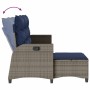 Sofá de jardín reclinable con cojines en forma de L gris by , Outdoor sofas - Ref: Foro24-4108244, Price: 289,76 €, Discount: %