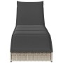 Tumbona plegable con cojín y espacio gris claro ratán sintético by , Loungers - Ref: Foro24-4104225, Price: 235,56 €, Discoun...