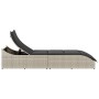 Tumbona plegable con cojín y espacio gris claro ratán sintético by , Loungers - Ref: Foro24-4104225, Price: 235,56 €, Discoun...