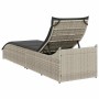 Tumbona plegable con cojín y espacio gris claro ratán sintético by , Loungers - Ref: Foro24-4104225, Price: 235,56 €, Discoun...