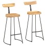Taburetes de barra 2 uds 49x43x103 cm madera maciza de mango von , Küchenhocker - Ref: Foro24-4013521, Preis: 146,63 €, Rabat...