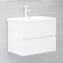 Badezimmermöbel Set 2 Stück Sperrholz glänzend weiß von vidaXL, Badezimmermöbel - Ref: Foro24-804878, Preis: 60,85 €, Rabatt: %