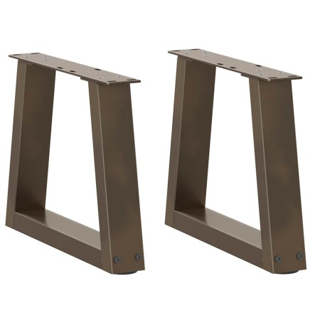 Patas para mesa de comedor en forma de V 2 uds acero natural by , Table legs - Ref: Foro24-4012527, Price: 49,31 €, Discount: %