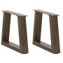 Patas para mesa de comedor en forma de V 2 uds acero natural by , Table legs - Ref: Foro24-4012527, Price: 49,31 €, Discount: %