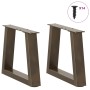 Patas para mesa de comedor en forma de V 2 uds acero natural by , Table legs - Ref: Foro24-4012527, Price: 49,31 €, Discount: %