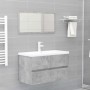 2-teiliges Badezimmermöbelset aus betongrauem Sperrholz von vidaXL, Badezimmermöbel - Ref: Foro24-804885, Preis: 72,70 €, Rab...