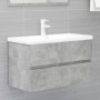 2-teiliges Badezimmermöbelset aus betongrauem Sperrholz von vidaXL, Badezimmermöbel - Ref: Foro24-804885, Preis: 72,70 €, Rab...