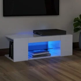 TV cabinet with bright white LED lights 90x39x30 cm by vidaXL, TV Furniture - Ref: Foro24-804244, Price: 51,57 €, Discount: %