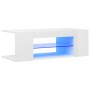 Mueble de TV con luces LED blanco brillante 90x39x30 cm de vidaXL, Muebles TV - Ref: Foro24-804244, Precio: 52,45 €, Descuent...