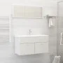 Badezimmermöbel Set 2 Stück Sperrholz glänzend weiß von vidaXL, Badezimmermöbel - Ref: Foro24-804806, Preis: 81,81 €, Rabatt: %