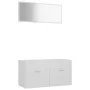 Badezimmermöbel Set 2 Stück Sperrholz glänzend weiß von vidaXL, Badezimmermöbel - Ref: Foro24-804806, Preis: 81,81 €, Rabatt: %