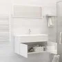 Badezimmermöbel Set 2 Stück Sperrholz glänzend weiß von vidaXL, Badezimmermöbel - Ref: Foro24-804806, Preis: 81,81 €, Rabatt: %