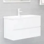 2-teiliges Badezimmermöbelset aus weißem Sperrholz von vidaXL, Badezimmermöbel - Ref: Foro24-804881, Preis: 82,90 €, Rabatt: %