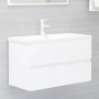 2-teiliges Badezimmermöbelset aus weißem Sperrholz von vidaXL, Badezimmermöbel - Ref: Foro24-804881, Preis: 84,29 €, Rabatt: %
