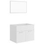 Conjunto de muebles de baño 2 piezas contrachapada blanco