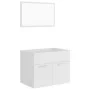 Set of 2-piece white plywood bathroom furniture by vidaXL, Bathroom furniture - Ref: Foro24-804782, Price: 66,74 €, Discount: %