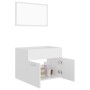 Conjunto de muebles de baño 2 piezas contrachapada blanco