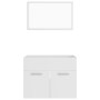 Conjunto de muebles de baño 2 piezas contrachapada blanco
