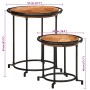Juego de mesas auxiliar 2 piezas madera maciza de acacia de , Mesas auxiliares - Ref: Foro24-4013514, Precio: 90,53 €, Descue...