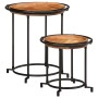 Juego de mesas auxiliar 2 piezas madera maciza de acacia de , Mesas auxiliares - Ref: Foro24-4013514, Precio: 90,53 €, Descue...