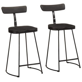 Taburetes de barra 2 uds negro 49x43x88 cm madera maciza mango von , Küchenhocker - Ref: Foro24-4013516, Preis: 141,67 €, Rab...