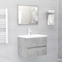 2-teiliges Badezimmermöbelset aus betongrauem Sperrholz von vidaXL, Badezimmermöbel - Ref: Foro24-804876, Preis: 57,49 €, Rab...