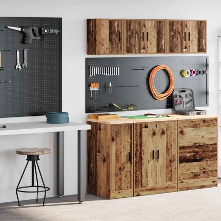 Armarios 2 uds para garaje madera ingeniería antigua madera by , Armarios industriales - Ref: Foro24-3328294, Price: 71,96 €,...