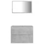Set muebles de baño 2 piezas madera contrachapada gris hormigón de vidaXL, Muebles de baño - Ref: Foro24-804876, Precio: 56,7...