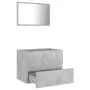 Concrete gray plywood 2-piece bathroom furniture set by vidaXL, Bathroom furniture - Ref: Foro24-804876, Price: 56,77 €, Disc...