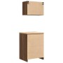 Armarios 2 uds para garaje madera ingeniería marrón roble by , Armarios industriales - Ref: Foro24-3328311, Price: 123,36 €, ...