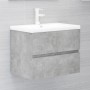 2-teiliges Badezimmermöbelset aus betongrauem Sperrholz von vidaXL, Badezimmermöbel - Ref: Foro24-804876, Preis: 57,49 €, Rab...