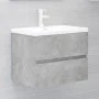 Concrete gray plywood 2-piece bathroom furniture set by vidaXL, Bathroom furniture - Ref: Foro24-804876, Price: 56,77 €, Disc...