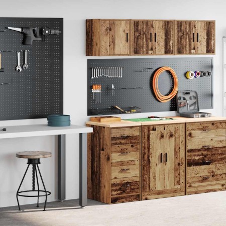 Armarios 2 uds para garaje madera ingeniería antigua madera by , Armarios industriales - Ref: Foro24-3328330, Price: 106,00 €...