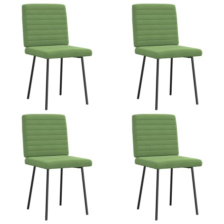 Sillas de comedor 4 unidades terciopelo verde claro de , Sillas de comedor - Ref: Foro24-3315259, Precio: 166,63 €, Descuento: %