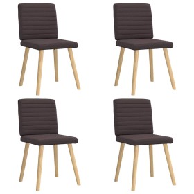 Sillas de comedor 4 unidades tela marrón oscuro von , Essstühle - Ref: Foro24-3315278, Preis: 198,39 €, Rabatt: %