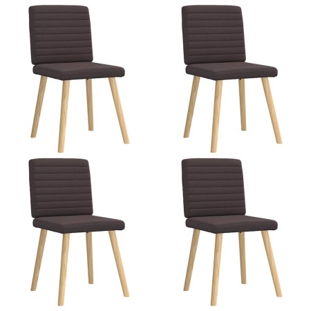 Sillas de comedor 4 unidades tela marrón oscuro von , Essstühle - Ref: Foro24-3315278, Preis: 198,39 €, Rabatt: %