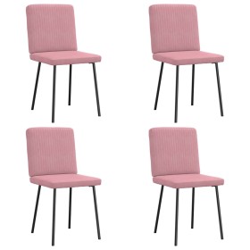 Sillas de comedor 4 unidades terciopelo rosa de , Sillas de comedor - Ref: Foro24-3315290, Precio: 166,08 €, Descuento: %