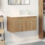 Mueble para lavabo con lavabo empotrado artesanal de roble de , Muebles de baño - Ref: Foro24-3328910, Precio: 307,16 €, Desc...