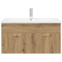 Mueble para lavabo con lavabo empotrado artesanal de roble de , Muebles de baño - Ref: Foro24-3328910, Precio: 307,16 €, Desc...