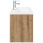 Mueble para lavabo con lavabo empotrado artesanal de roble de , Muebles de baño - Ref: Foro24-3328910, Precio: 307,16 €, Desc...