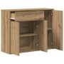 Aparador madera de ingeniería roble artisian 88x30x70 cm by , Sideboards - Ref: Foro24-861141, Price: 103,12 €, Discount: %